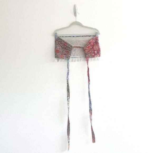 Erin Made Patchwork Crop Top Convertible Bohemian Hand Made Quilted One Size - Picture 6 of 16